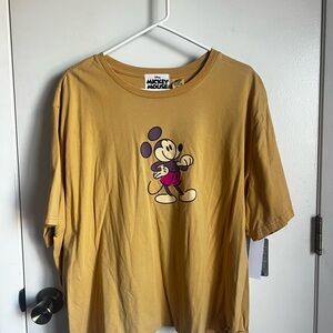 Brand New With Tags! Women’s Mickey Mouse Golden Yellow T-Shirt!
